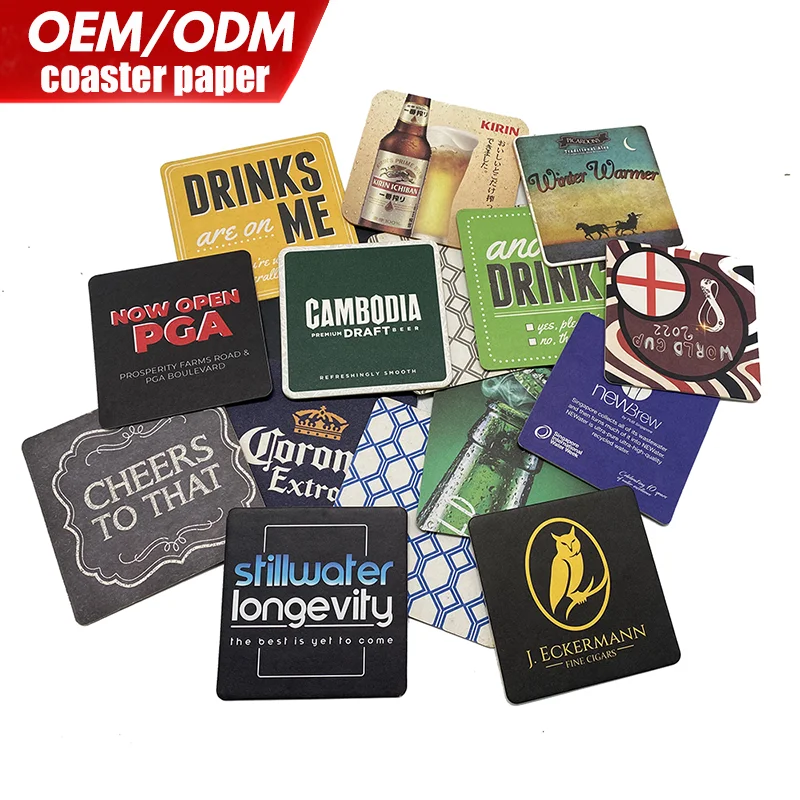 Custom 2mm Paper Coasters | Water Absorbent | Eco-Friendly | Bulk Logo