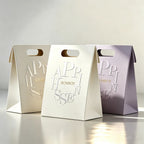 Custom Luxury Embossed Paper Bags | Gold Stamping Shopping Bags | Bulk