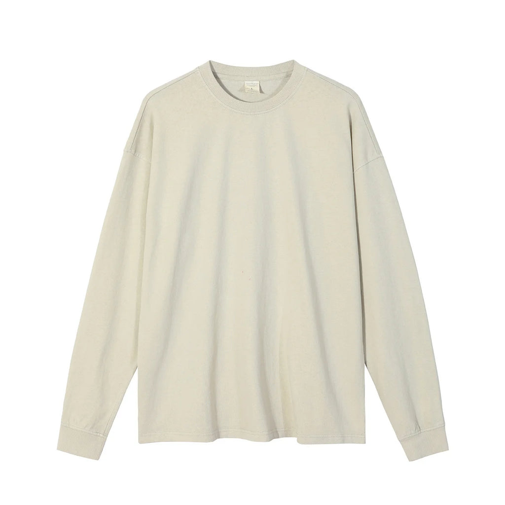 Oversized 310g Acid Washed Cotton Long Sleeve T-Shirt | Custom Printing | Vintage