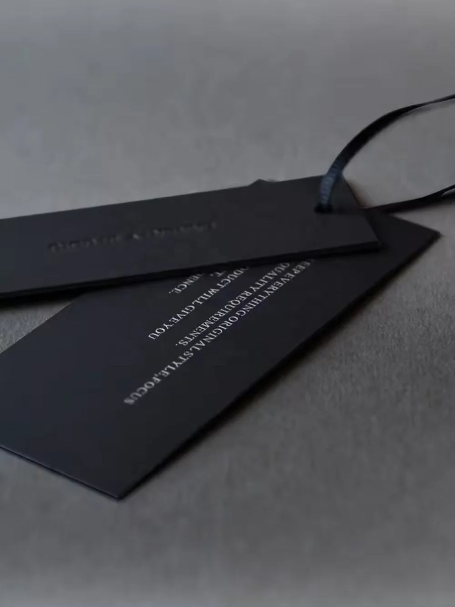 Wholesale Custom Logo Soft Touch Paper Hang Tags – Custom Logo, 800gsm, Velvet Finish