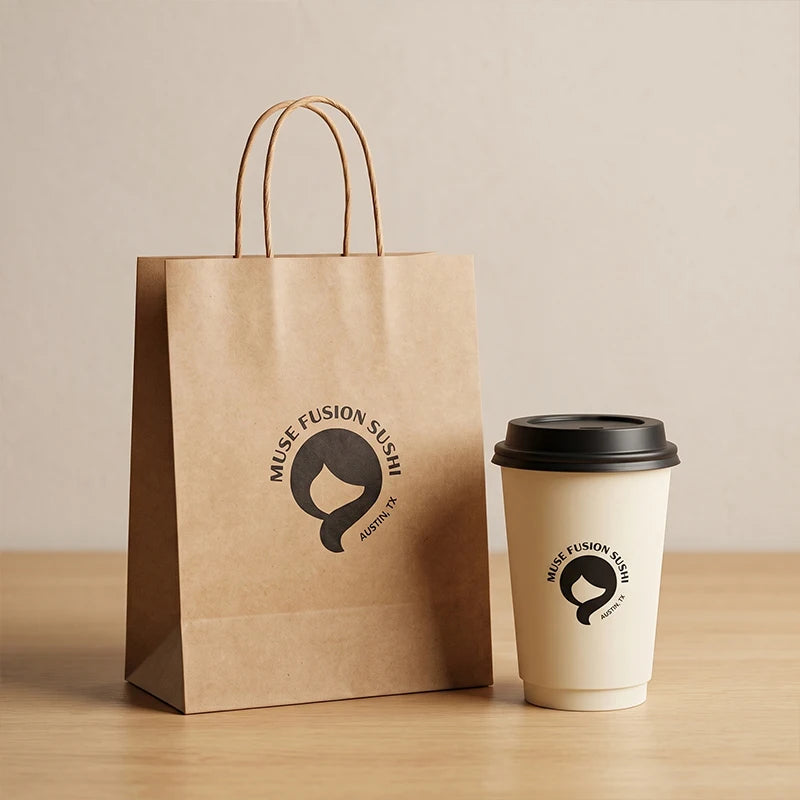 Kraft Paper Bags — Leakproof Bottom, 10,000 Pcs MOQ, Recyclable