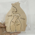 Personalized Wooden Bear Puzzle | FSC-Certified Custom Engraved Gift | Bulk Corporate