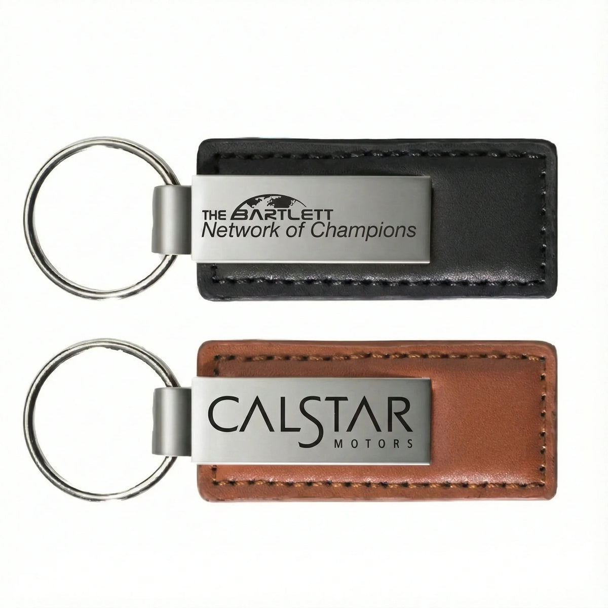 Custom Genuine Leather Keychain with Logo | 10-Piece MOQ