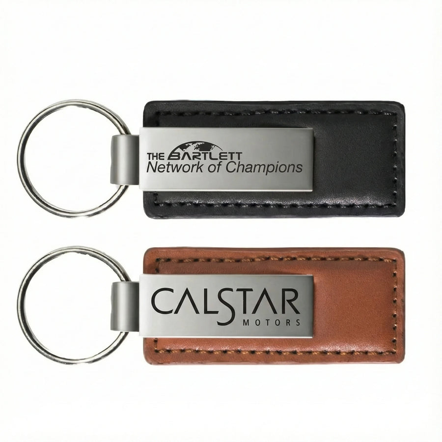 Custom Genuine Leather Keychain with Logo | 10-Piece MOQ