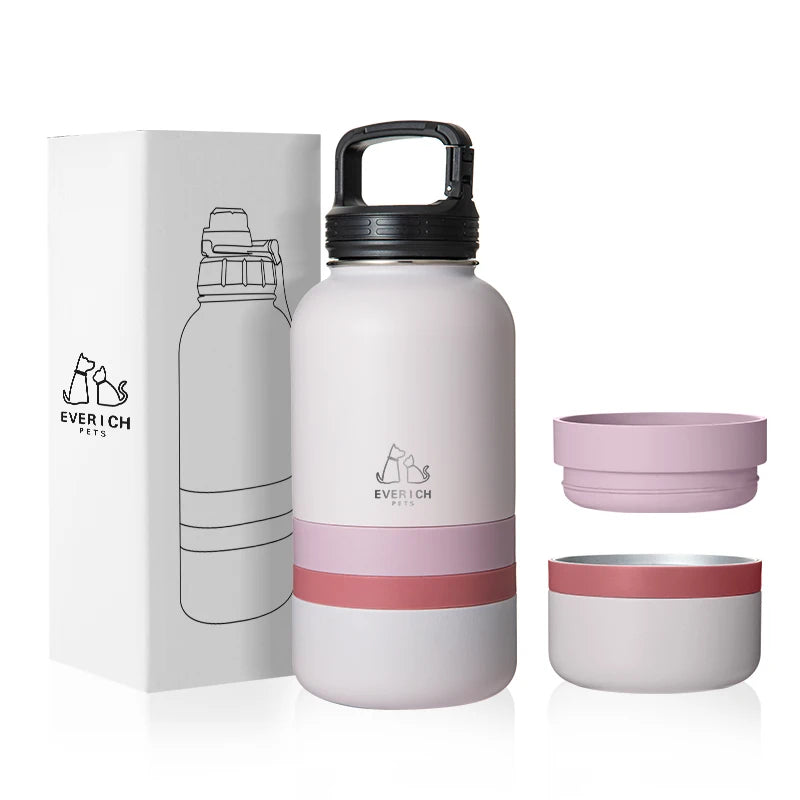Custom Stainless Steel Pet Bottle | 32oz 3-in-1 | 600 MOQ | Free Sample