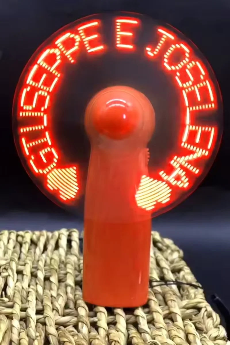 Custom LED Fan 11.6cm | Portable Message Display | Wedding Concert Giveaways