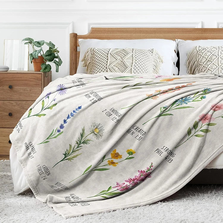 Custom Inspirational Blanket with Logo | 1 MOQ Soft Plush Gift