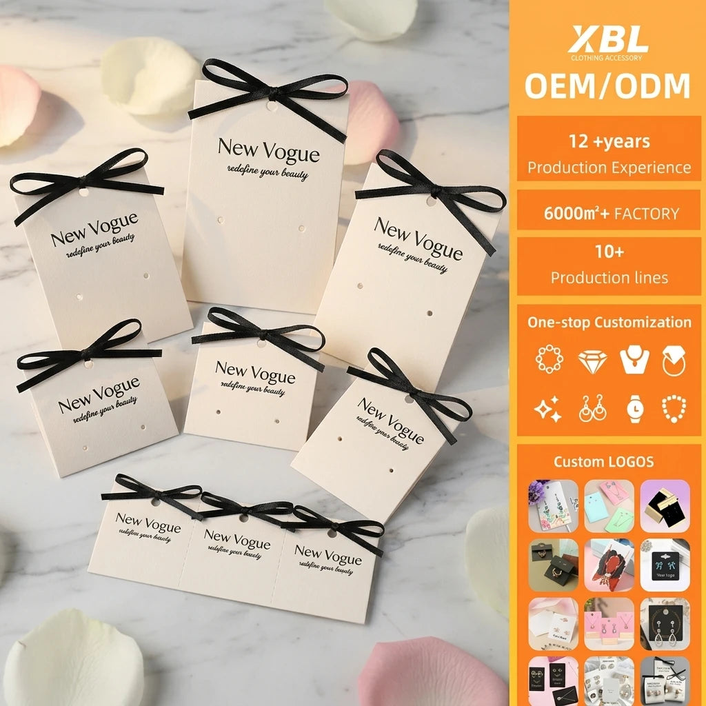 Custom Jewelry Display Card | 100 MOQ | Free Logo | 7 Day Lead Time
