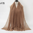 Wholesale Polyester Scarves: 105 Colors, 10-Day Lead, 90x180cm | Spring/Summer Women's Fashion