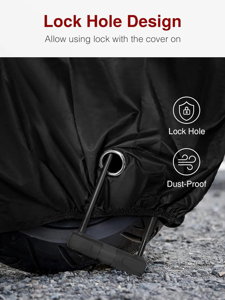 Custom Waterproof Motorcycle Cover with Lock Hole | MOQ 1 Pc