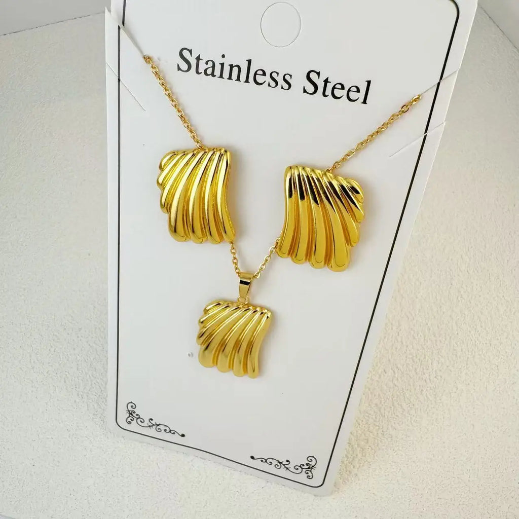 Custom 18K Gold Plated Stainless Steel Jewelry Set | MOQ 2