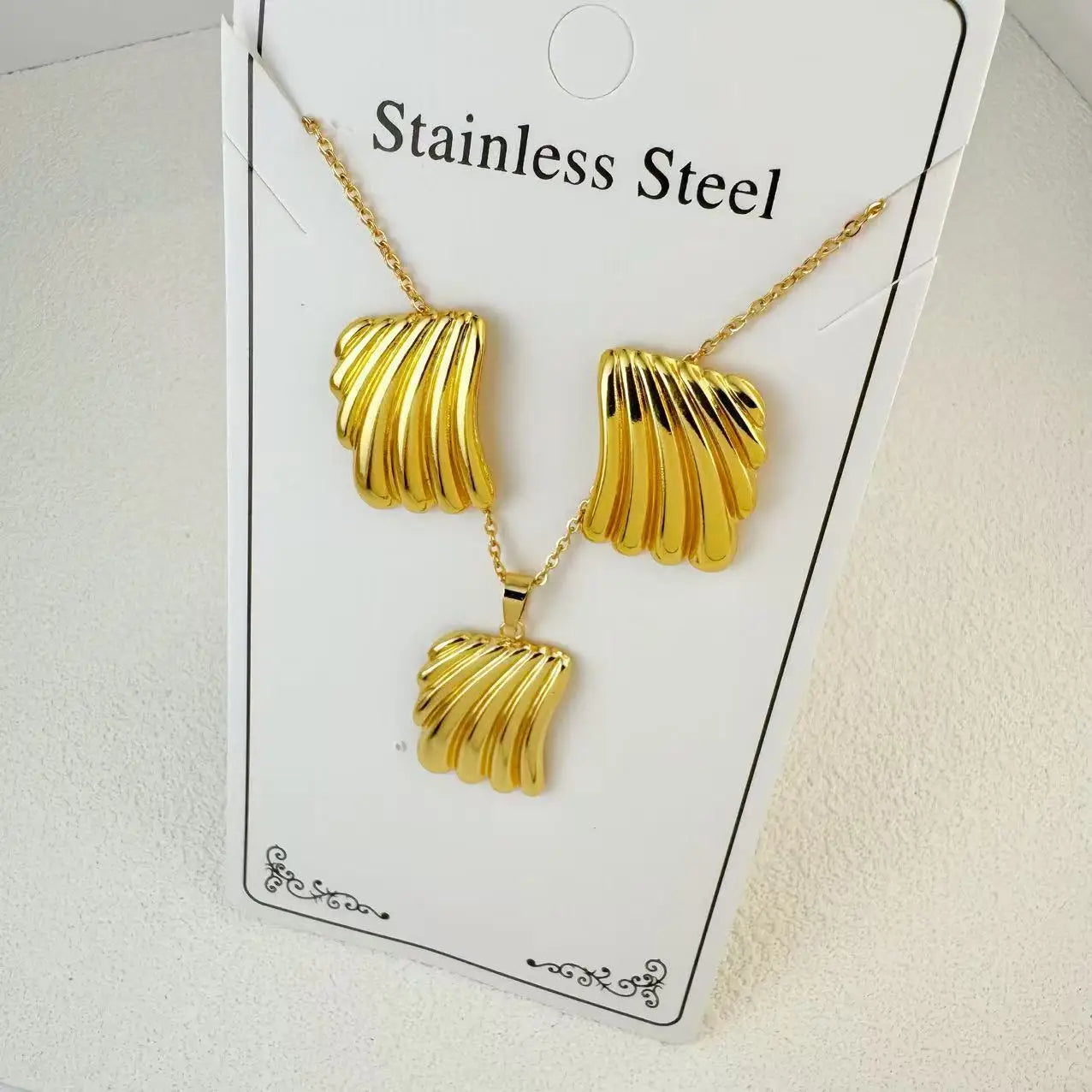 Custom 18K Gold Plated Stainless Steel Jewelry Set | MOQ 2