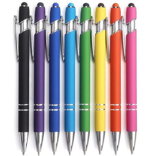 Custom Metal Ballpoint Pens with Logo | 10 MOQ Laser Engraving Stylus