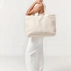 Custom Oversized Canvas Tote Bag — 100 MOQ, Embroidery, 7-Day Lead