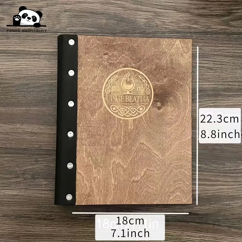 Custom Engraved Wooden Menu Holder | Restaurant Menu Folder | Premium Hospitality