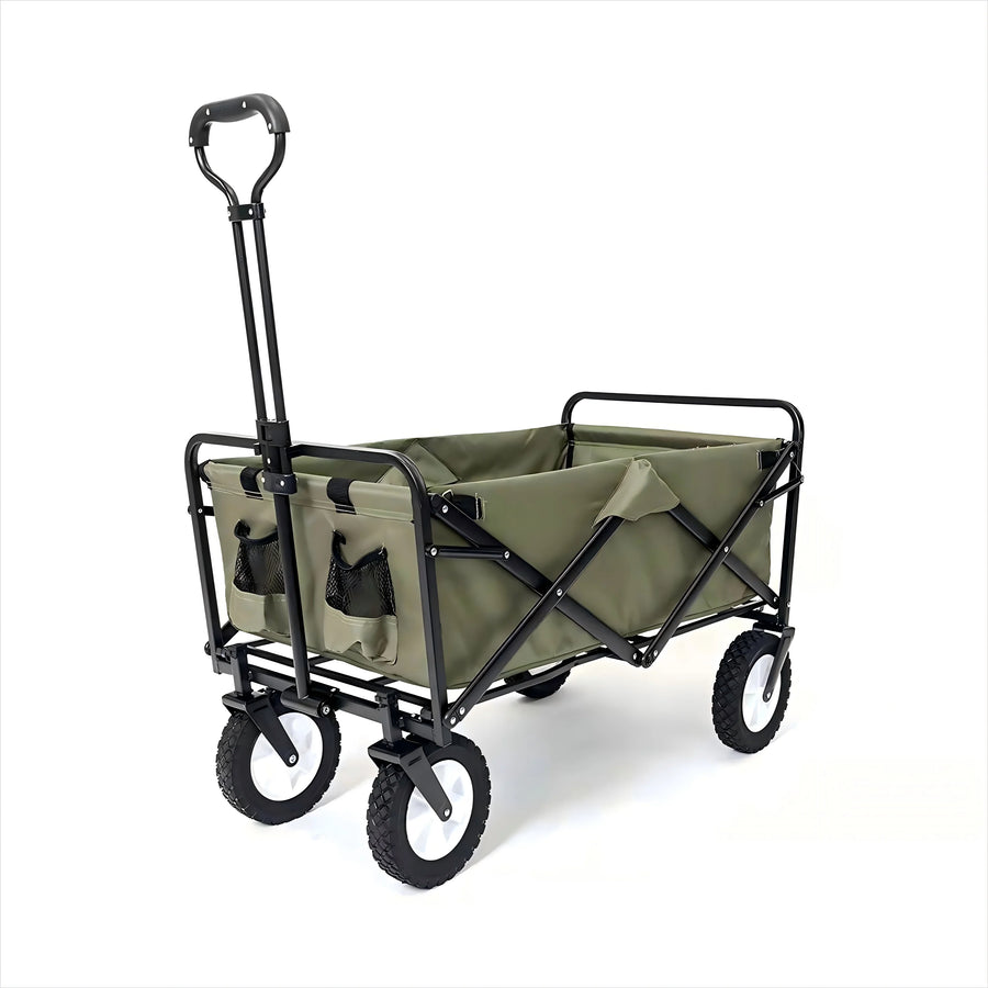 Foldable Garden Cart: 100kg Capacity, 9-Day Lead, 4-Wheel | Camping & Outdoor Trolley with OEM