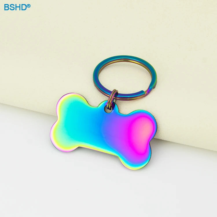Custom Stainless Steel Pet ID Tags with Laser Engraving | 100 MOQ for Dog Tags & Keychains