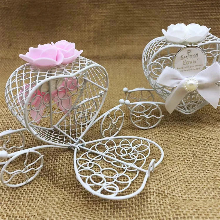 Metal Heart Carriage Favor Boxes | Wedding Favors | Wholesale