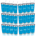 20oz Powder Coated Stainless Steel Tumbler with Lid and Straw Hole for Coffee, Travel and Laser Engraving