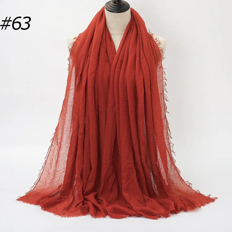Wholesale Polyester Scarves: 105 Colors, 10-Day Lead, 90x180cm | Spring/Summer Women's Fashion