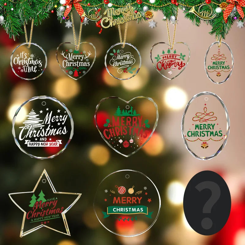 Custom Engraved Glass Ornaments 78mm | MOQ 100