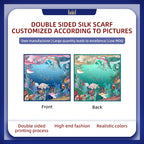 Custom Printed Silk Scarves with Logo | MOQ 10 | 7-Day Lead
