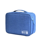 Custom Travel Electronics Organizer Bag 500pcs MOQ | Water-Resistant Cation Fabric, Logo Print