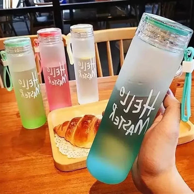 Custom Glass Water Bottles 1 MOQ | 480ml Color Changing Promotional Gift