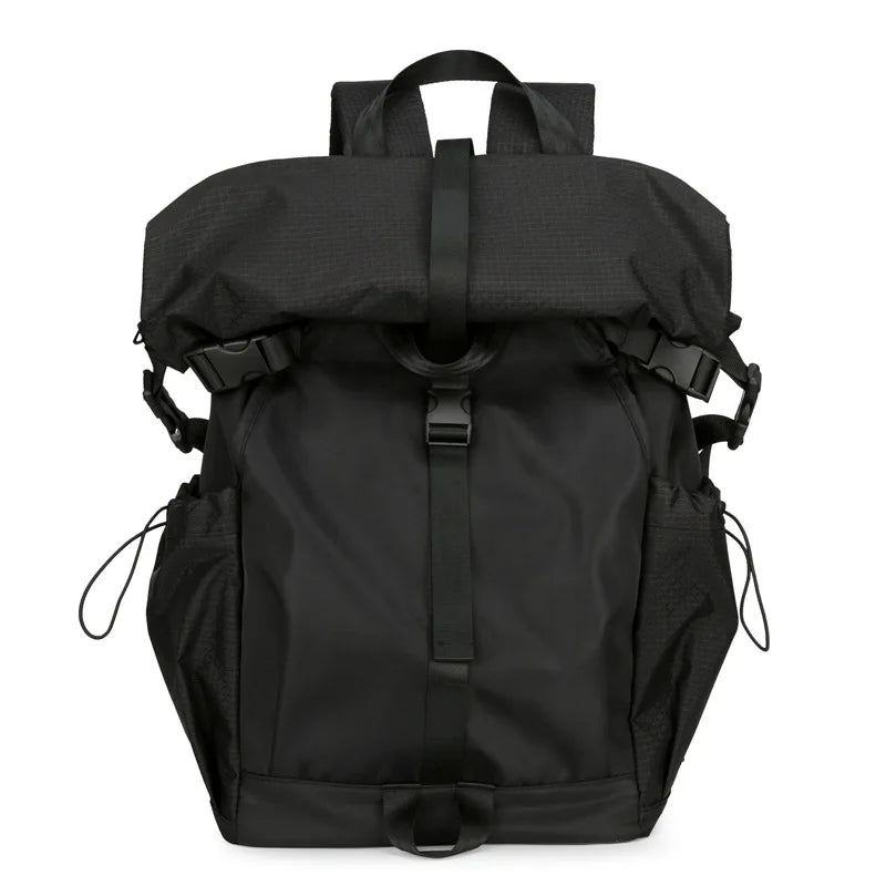 Modern Foldable Roll-Top Nylon Backpack | Unisex School & Travel