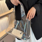 Custom Transparent PVC Tote Bags with Logo | MOQ 100 Pieces