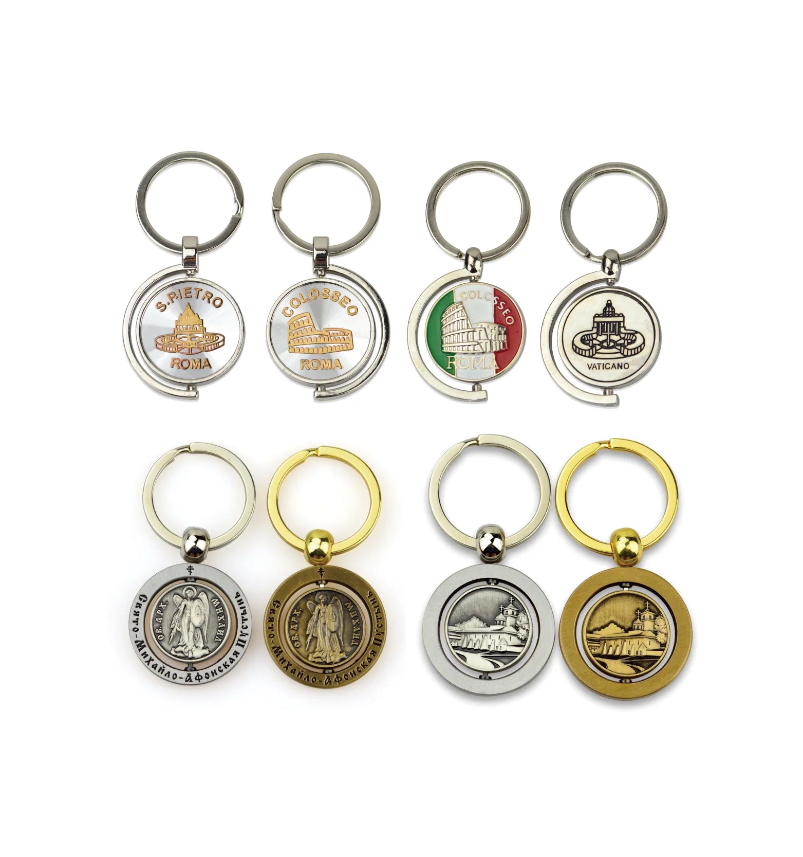 Custom Stainless Steel Spinning Keychain | 7-Day Lead | Negotiable MOQ