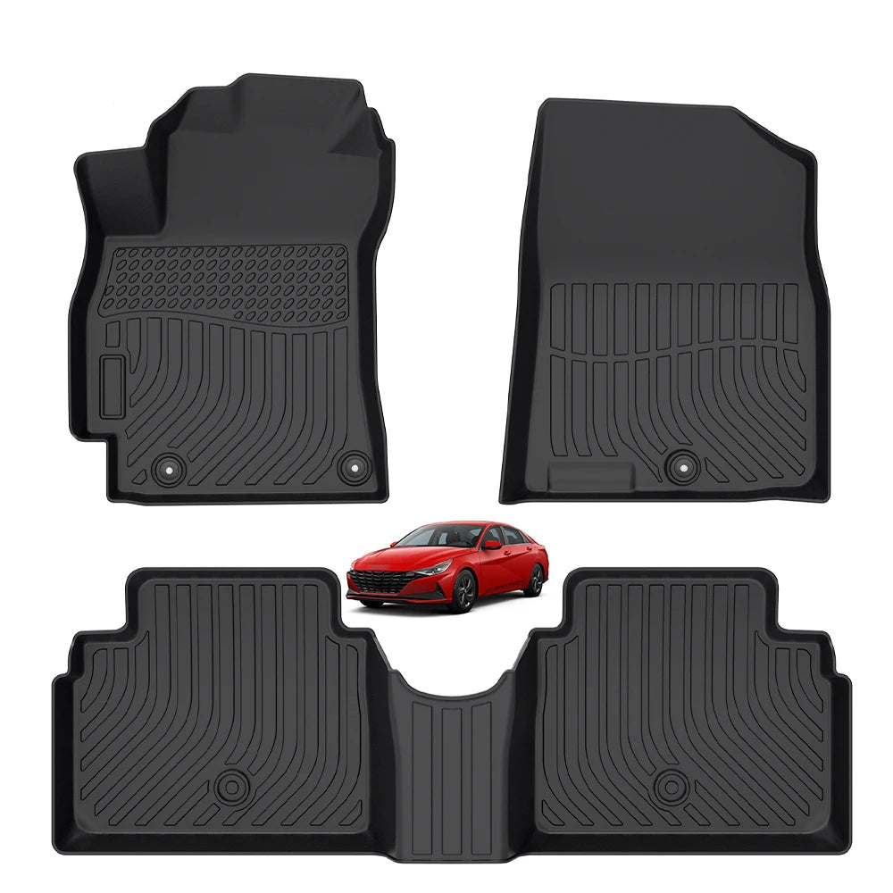 Custom 5D Leather Car Floor Mats for Automatic Hyundai Elantra AD