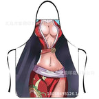 Waterproof Polyester Apron | 3D Printed Cartoon Barbecue Apron