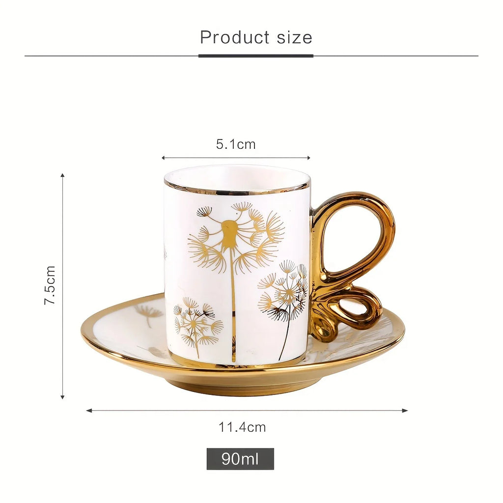Custom Porcelain Coffee Cup | Luxury Espresso Cup Saucer Set