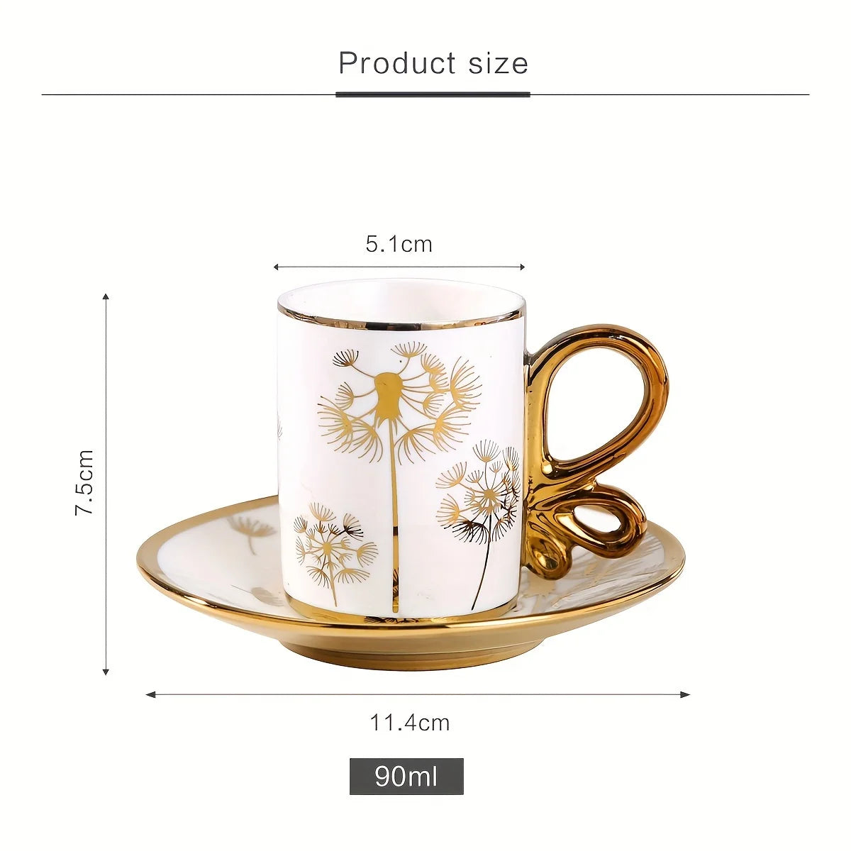 Custom Porcelain Coffee Cup | Luxury Espresso Cup Saucer Set