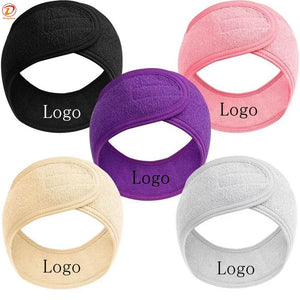Custom Microfiber Headband with Logo | Soft Skincare Hair Wrap for Spa & Makeup