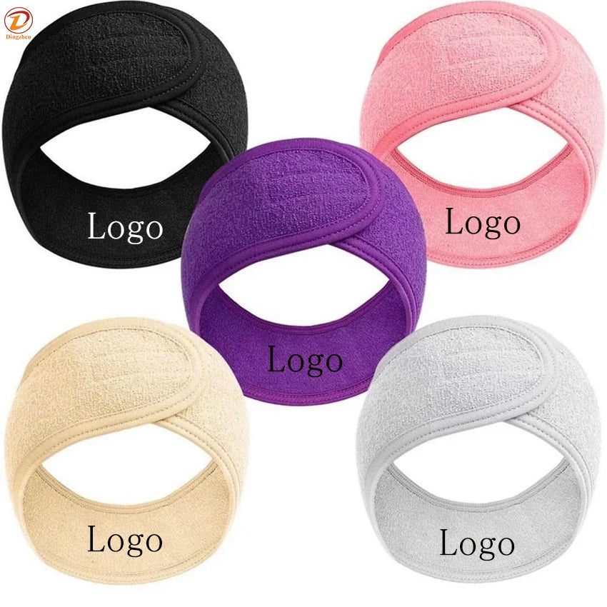 Custom Microfiber Headband with Logo | Soft Skincare Hair Wrap for Spa & Makeup