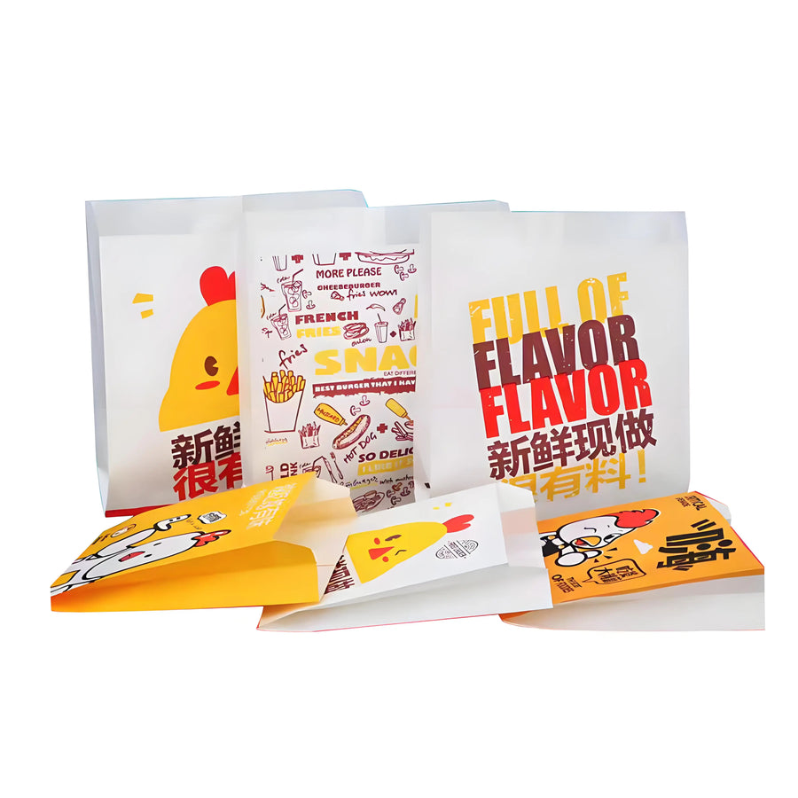 Biodegradable Greaseproof Paper Bags | Fast Food Packaging