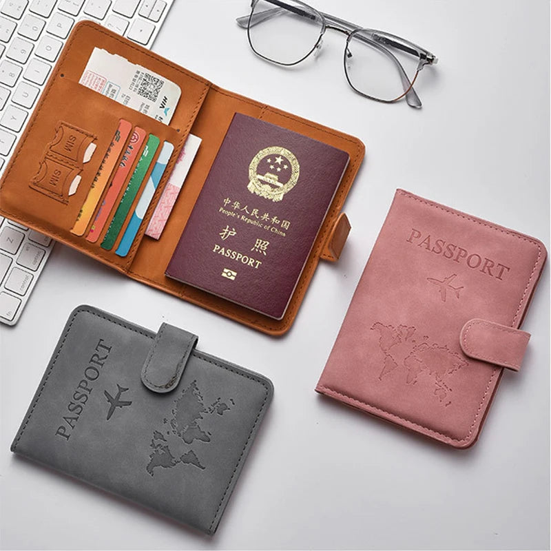 Custom PU Leather Passport Wallet: RFID Blocking, Embossed Logo, Zipper Closure for Travel