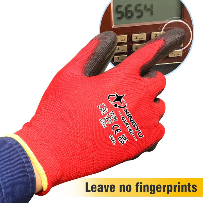 Custom EN388 Work Gloves with Logo – 13 Gauge Cut-Resistant Gloves for Industrial Safety