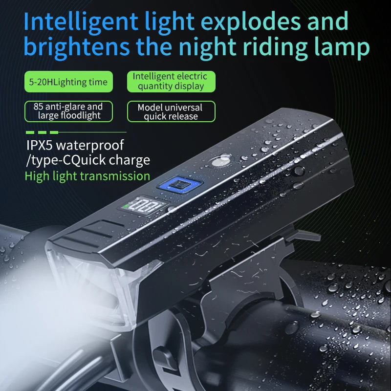 Night Sensor Power Display Bike Light | Custom Bicycle Rechargeable