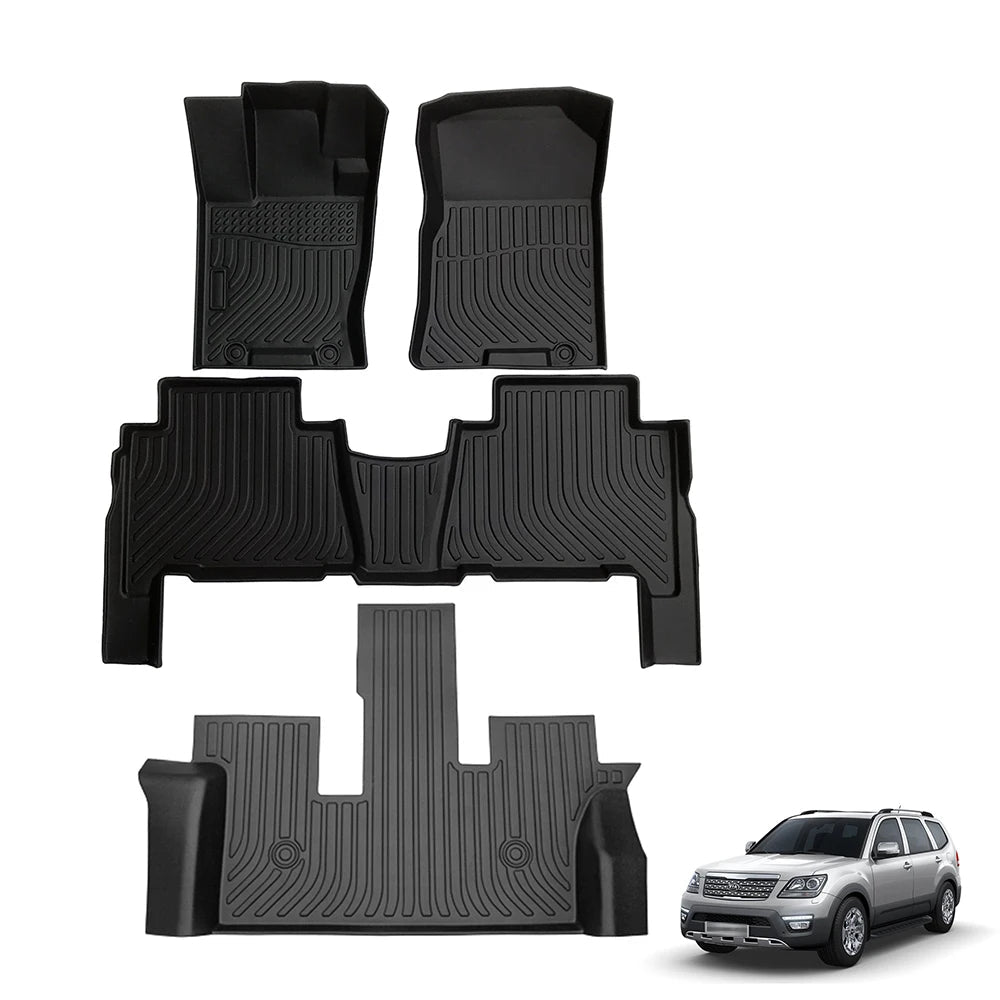 What floor mats fit Kia Mohave Borrego and still look clean day to day?-Custom Fit TPE Floor Mats for Kia Mohave Borrego 2009-2024