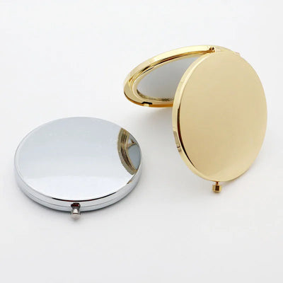 Custom Logo Metal Compact Mirrors | Bulk MOQ 50