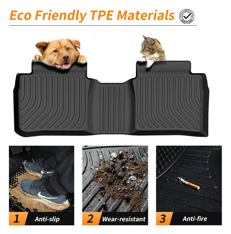 Custom Fit All Weather 3D TPE Floor Mats for Mitsubishi Triton L200 Attrage Montero Sport Mirage