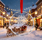 Engraved Crystal Christmas Ornaments with Logo | MOQ 10