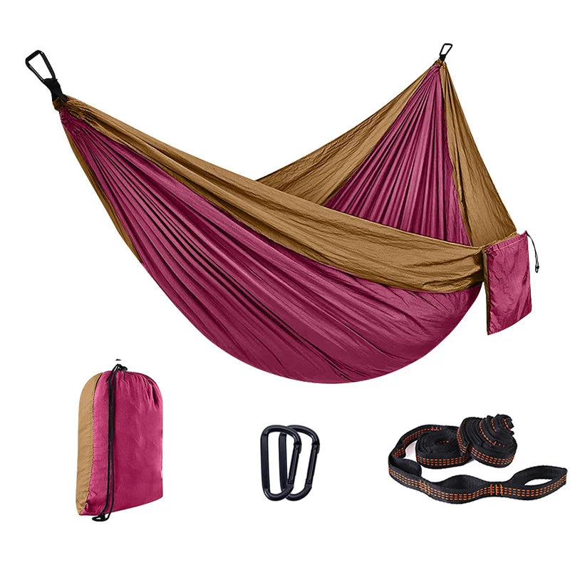 Custom 210T Parachute Nylon Hammock with Logo | 200kg Capacity, 1 MOQ, Camping