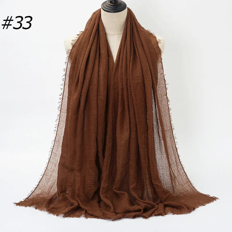 Wholesale Polyester Scarves: 105 Colors, 10-Day Lead, 90x180cm | Spring/Summer Women's Fashion