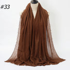 Wholesale Polyester Scarves: 105 Colors, 10-Day Lead, 90x180cm | Spring/Summer Women's Fashion