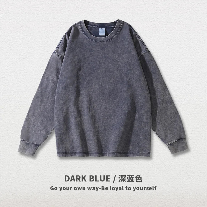 300G Heavyweight Long-Sleeve T-Shirt | Pure Cotton Oversized Fit