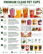 Custom PLA Biodegradable Cold Drink Cups 12-32oz | 100% Compostable BPA-Free